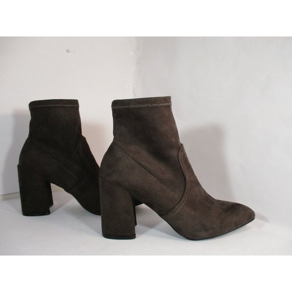 Qupid Women's Brown Woven Pointy Toe Booties - Size 6 - Stylish and Comfortable - Picture 5 of 6